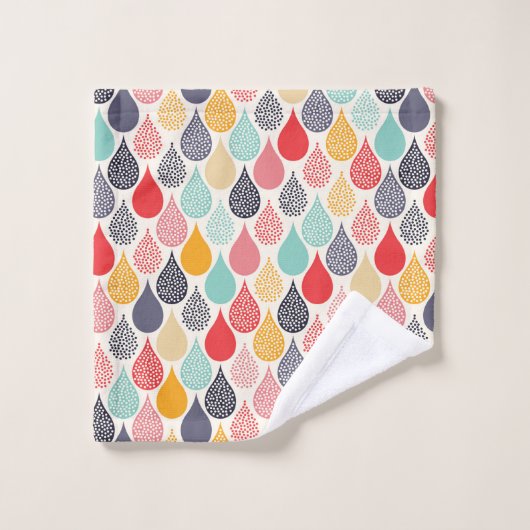 Regendruppel Pop Art Dot Pattern Bad Handdoek (Wasdoekje)