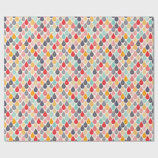 Regendruppel Pop Art Dot Pattern Cadeaupapier (Vlak)