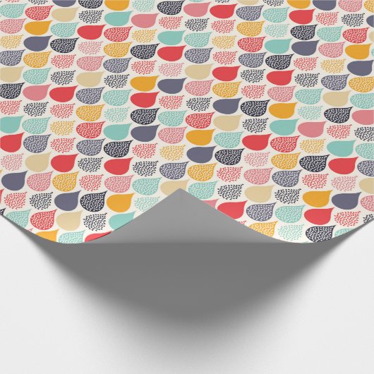 Regendruppel Pop Art Dot Pattern Cadeaupapier (Hoek)