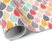 Regendruppel Pop Art Dot Pattern Cadeaupapier (Rol Hoek)