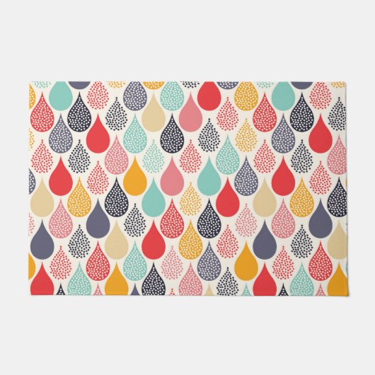 Regendruppel Pop Art Dot Pattern Deurmat (Voorkant)