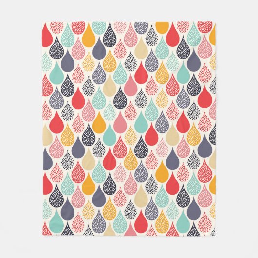 Regendruppel Pop Art Dot Pattern Fleece Deken (Voorkant)