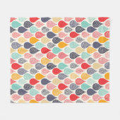 Regendruppel Pop Art Dot Pattern Fleece Deken (Voorkant (Horizontaal))