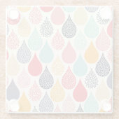 Regendruppel Pop Art Dot Pattern Glazen Onderzetter (Achterkant)