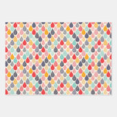 Regendruppel Pop Art Dot Pattern Inpakpapier Vel (Voorkant 3)