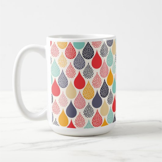 Regendruppel Pop Art Dot Pattern Koffiemok (Links)