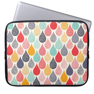 Regendruppel Pop Art Dot Pattern Laptop Sleeve
