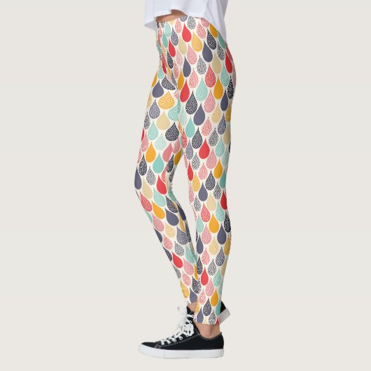 Regendruppel Pop Art Dot Pattern Leggings (Links)