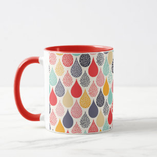 Regendruppel Pop Art Dot Pattern Mok
