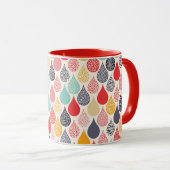 Regendruppel Pop Art Dot Pattern Mok (Voorkant rechts)