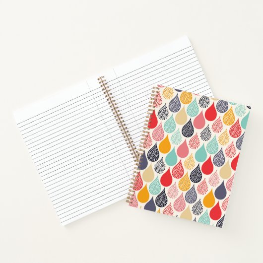Regendruppel Pop Art Dot Pattern Notitieboek (Binnen)
