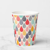 Regendruppel Pop Art Dot Pattern Papieren Bekers (Achterkant)