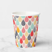 Regendruppel Pop Art Dot Pattern Papieren Bekers (Links)