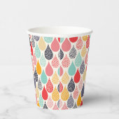Regendruppel Pop Art Dot Pattern Papieren Bekers (Rechts)
