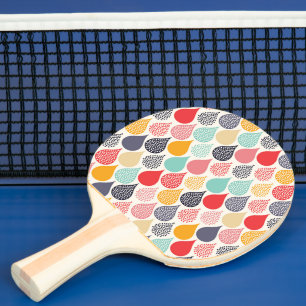 Regendruppel Pop Art Dot Pattern Tafeltennisbatje