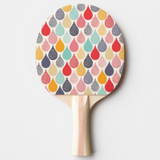 Regendruppel Pop Art Dot Pattern Tafeltennisbatje (Voorkant)