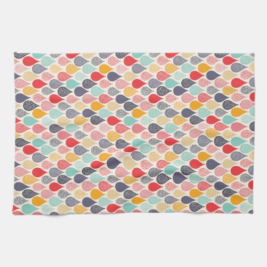 Regendruppel Pop Art Dot Pattern Theedoek (Horizontaal)