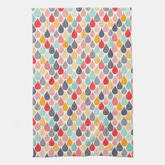 Regendruppel Pop Art Dot Pattern Theedoek (Verticaal)