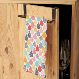 Regendruppel Pop Art Dot Pattern Theedoek