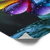 regendruppelbloem poster (Hoek)