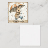 Regendruppelritmes & Gelukkige Dieren: Konijn Notitiekaartje (Voorkant / Achterkant)