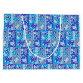 Regendruppels April Showin Multi Blue Design Groot Cadeauzakje (Achterkant)