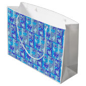 Regendruppels April Showin Multi Blue Design Groot Cadeauzakje (Achterkant Gekanteld)