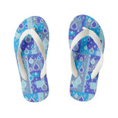 Regendruppels April Showin Multi Blue Design Kinder Teenslippers (Voetbed)