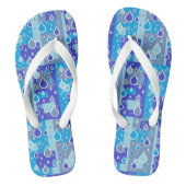 Regendruppels April Showin Multi Blue Design Teenslippers (Voetbed)