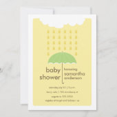 Regendruppels Baby shower Uitnodiging - Genderneut (Voorkant)