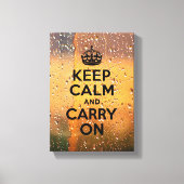 Regendruppels Blijf kalm Canvas Afdruk (Voorkant)