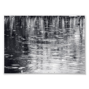 Regendruppels blijven vallen — foto afdruk