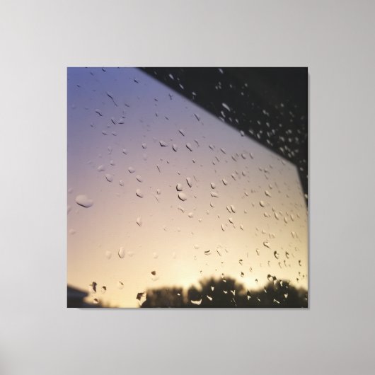 Regendruppels canvas afdruk (Voorkant)