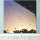 Regendruppels canvas afdruk (Insitu (Houten vloer))