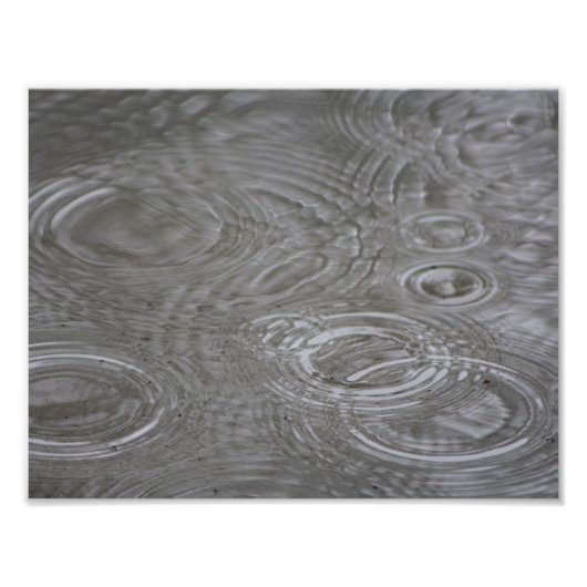 Regendruppels en -cirkels foto afdruk (Voorkant)