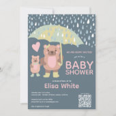 Regendruppels Mama & Baby Beer QR CODE Douchedouch Kaart (Voorkant)