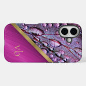 Regendruppels met monogram Case-Mate iPhone case (Achterkant (horizontaal))