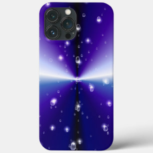 Regendruppels met sterren op Paarse Blue Black Rai Case-Mate iPhone Case