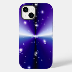 Regendruppels met sterren op Paarse Blue Black Rai Case-Mate iPhone Case