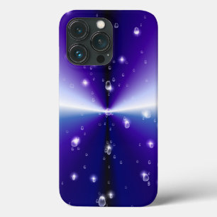 Regendruppels met sterren op Paarse Blue Black Rai Case-Mate iPhone Case
