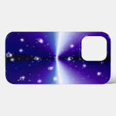 Regendruppels met sterren op Paarse Blue Black Rai Case-Mate iPhone Case (Achterkant (horizontaal))