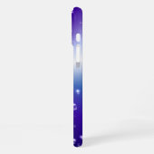 Regendruppels met sterren op Paarse Blue Black Rai iPhone Hoesje (Linkerkant)