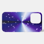 Regendruppels met sterren op Paarse Blue Black Rai iPhone Hoesje (Achterkant horizontaal)