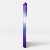 Regendruppels met sterren op Paarse Blue Black Rai iPhone Hoesje (Rechterkant)