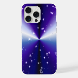 Regendruppels met sterren op Paarse Blue Black Rai iPhone 15 Pro Max Case