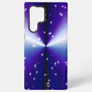 Regendruppels met sterren op Paarse Blue Black Rai Samsung Galaxy Hoesje