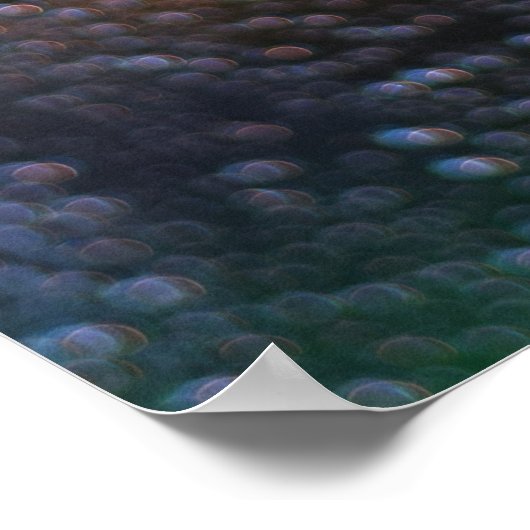 Regendruppels, nacht stad: raam uitzicht. poster (Hoek)