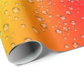 regendruppels op Abstracte neonregenboog Cadeaupapier (Rol Hoek)