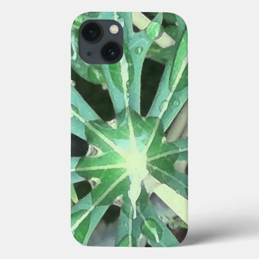 Regendruppels op Bladeren Case-Mate iPhone Case (Achterkant)