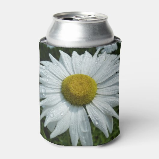 Regendruppels op Daisy II Blikjeskoeler (Blikje Voorkant)